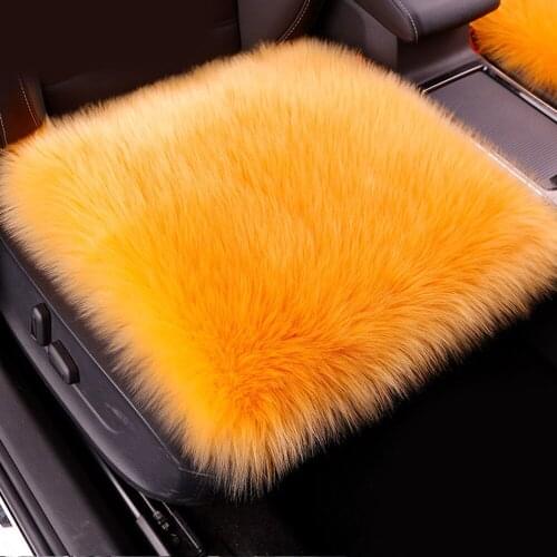 Universal Car Seat Cushion Cover Winter Warm Car Auto Seat Cushion Plush Wool Protector Seat Pad Home Chair Mat Car Seats Cover