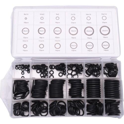 279PCS O-Ring Rubber Gasket Seal Classification Black O-Ring Seal Set Nitrile Gasket Car Gasket