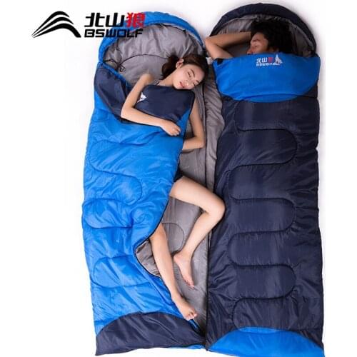 Can be stitched four seasons universal camping sleeping bag outdoor travel camping breathable warm cotton sleeping bag single