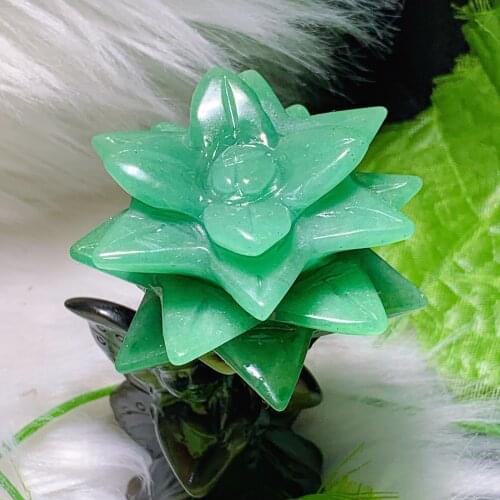 Green aventurine lotus 2343