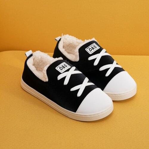 Women/Men Winter Cotton Slipper Cute Indoor Couple Sneakers Ladies/Male House Floor Warm Shoes Unisex Big Size Casual Flip Flops