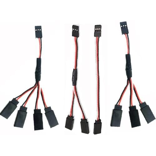 1PCS 15/30/50/100cm 1to1 1to 2 1 to 3 1 to 4 RC Servo Extension Wire Cable for Futaba JR Male to Female RC Model