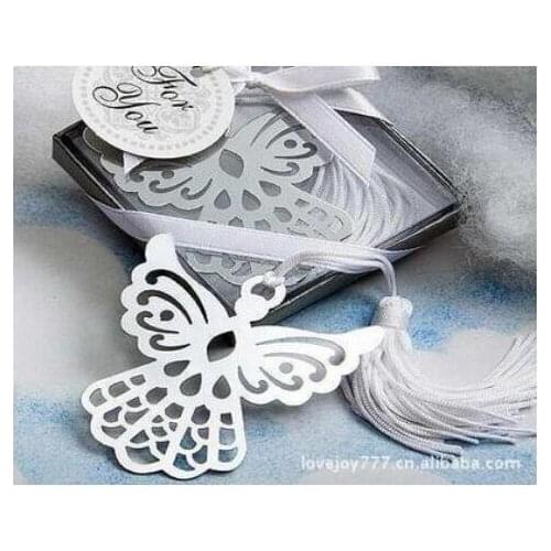 1Pcs PASAYIONE Angel Pattern Bookmark With Tassels Boxed Angel Bookmarks Wedding Favors Party Supplies Table Centerpieces
