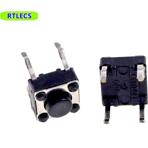 100PCS 6X6X4.3 DIP vertical Tactile Tact Push Button Switch Micro Switch Momentary 6*6*4.3mm through hole 250g force by mail