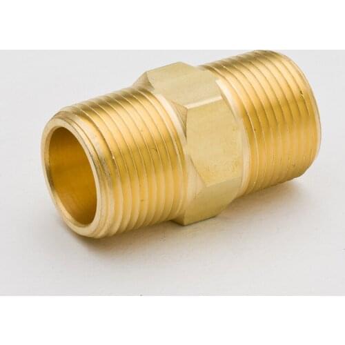 50PCS Brass Pipe Fitting Hex Nipple Joint 1/8"1/4"x1/8"1/4"3/8x1/8"3/8x1/4" NPT Male Thread Plumb Water Gas Connector Accessory