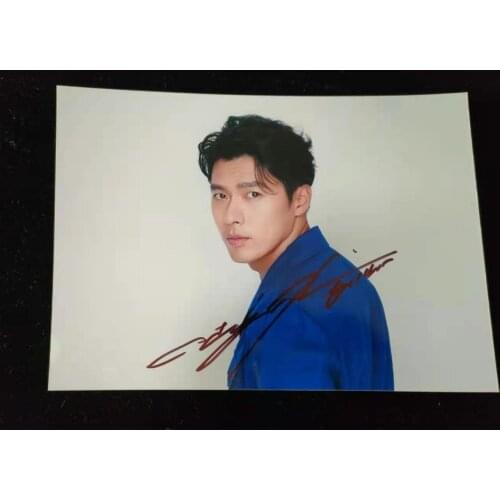 Hand signed Hyun Bin autographed photo 5*7 autographs K-POP 022021B