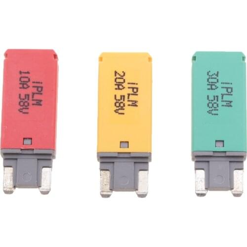 3 Pieces Car Boat 58V 10A/20A.30A ATM Mini Blade Fuse Manual Reset Circuit Breaker