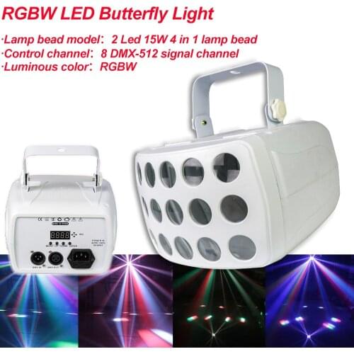 New Disco RGBW LED Butterfly Light Remote Control DMX DJ Party Laser Projector Stage Effect Flashing Lights For Bar Wedding