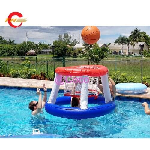 Free air ship to door,inflatable water float basketball hoop,commercial airtight ball hoop water toys for adults and kids