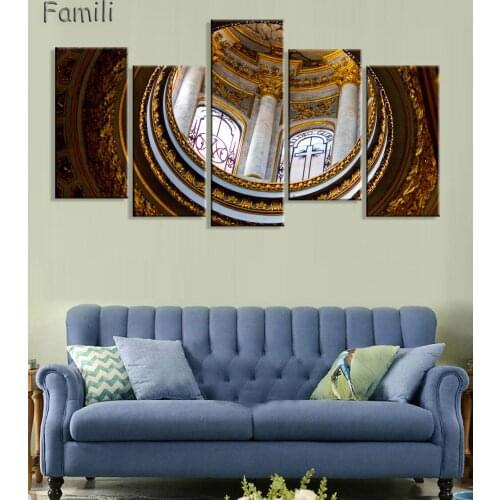 Large Modern City Wall Painting Italy Sundown Canvas Art Print 5 Piece Landscape Cityscape Big Apple Decor Pictures No Frame