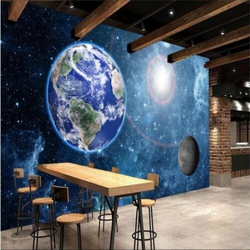 Beibehang Large custom wallpaper Galaxy universe 3D living room background wall home decoration painting