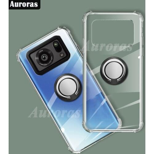 Auroras For Sharp AQUOS R6 Case Anti-fall Airbag Clear Case Shockproof With Ring Case For Sharp AQUOS R6 Cover