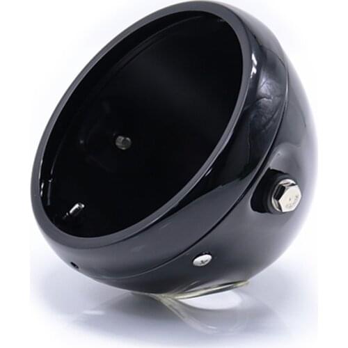 Motorcycle Headlamp Headlight Housing Cover 5.5" Black Universal Modified