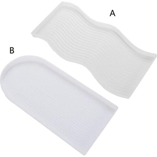 Epoxy Resin Mold Wavy Tray Mold Serving Board Plate Silicone Mould DIY Crafts Jewelry Decorations Ornaments Casting Tools