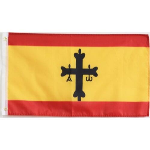 The flag of Asturias autonomous region in Spain