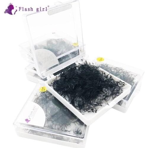 Flash Girl C/D Curl 8D Short Stem Eyelash Extension High Quality Russia Volume Eyelashes Extensions Individual False Eyelashes