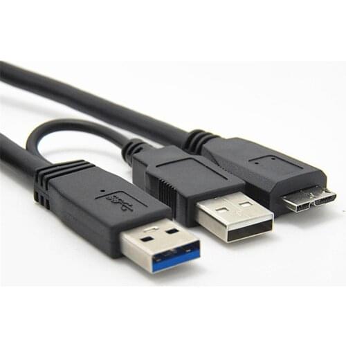 HDD USB 3.0 Type A to Micro B Y Cable USB3.0 Data Cord For External Mobile Hard Drive Disk Data Cables 0.6M 1M 1.5M