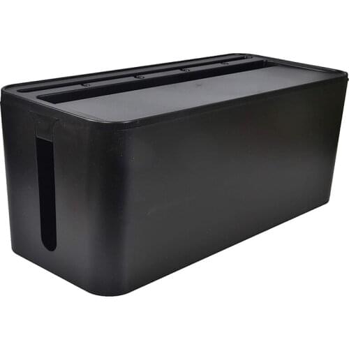 Cable Management Box for Desk Cable Management and Power Strip Box Solutions(Black)