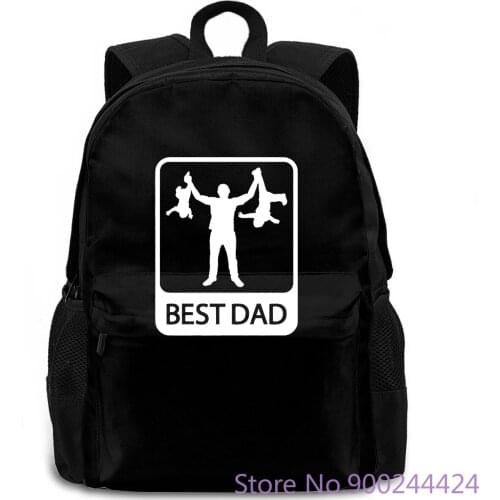 Best Dad , Hip Hop Cheap Wholesale women men backpack laptop travel school adult student