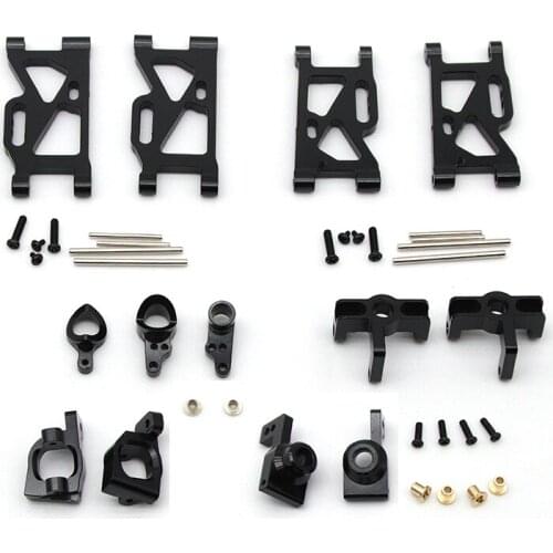 Metal Front Swing Arm Rear Swing Arm Front Steering Cup C seat Rear Wheel for WLtoys 124018 124019 144001 RC car upgrade parts