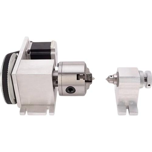 Mini cnc 4th axis rotation axis two-phase 57 stepper motor for cnc wood router three-dimensional engraving woodworking tool