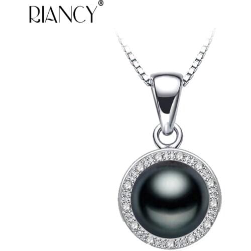 Fashion Natural Freshwater Black Pearl Pendant Necklaces Delicate Jewelry For Women wedding gjft