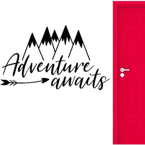 Arrow wall decal Mountain wall Sticker For Playroom Adventure awaits Wall Art Mural For Boys Bedroom H203