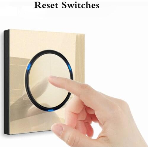 With USB Champagne Gold 1 2 3 4 Gang 1 Way 2 Way Glass Mirror Switch 86 type Wall Switch France Germany UK socket Household
