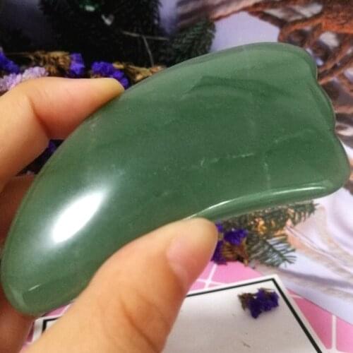 Jade Guasha Face massager slimming 100% Gemstone neck dropshipping health care relaxation healing facial massage body gift 1pcs