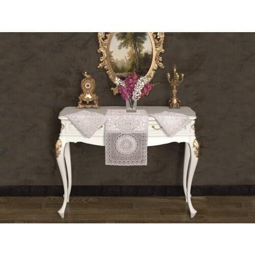 Planetary Silvery 3 Piece Bedding Room Set Cream