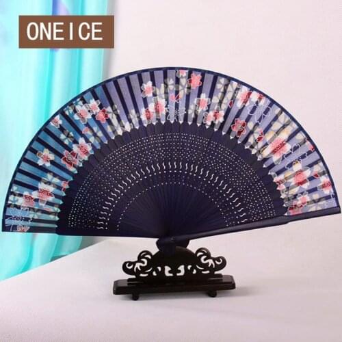 Hand Fan Silk Female Antiquity Folding Chinese Style Suzhou Handcrafted Gift Bamboo Home Decoration Gift