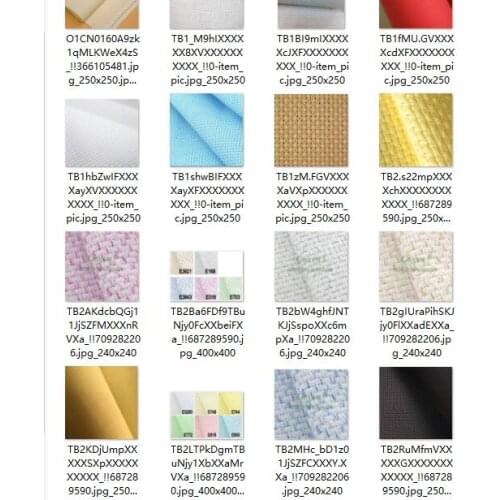 9TH ONEROOM 25x25cm Aida 14ct white cloth pink black flaxen green cross stitch fabric canvas DIY handmade needlework sewing