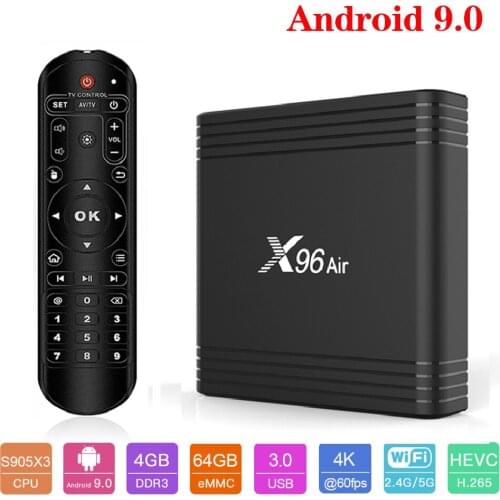X96 Air Smart TV Box Android 9.0 Amlogic S905X3 4GB 32GB 64GB 4K 8K 24fps mini Android Box Netflix X96Air Set Top Box 5pcs/lot