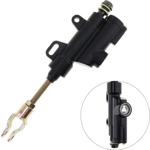 Universal Black Motorcycle Rear Foot Hydraulic Brake Pump Refit Rear Brake Master Cylinder Pump for Scrambling Motorcycle ATV