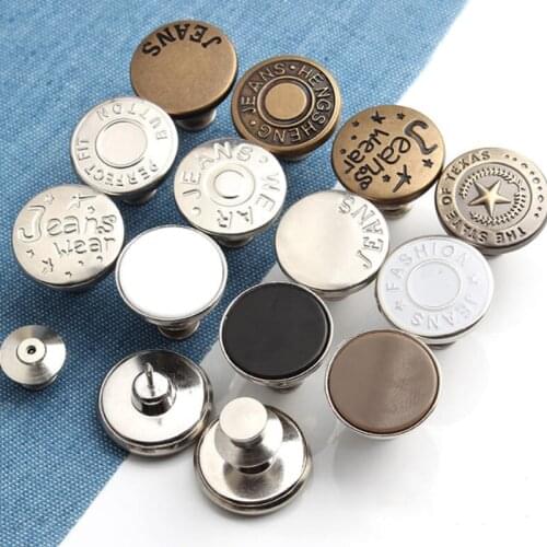 Retractable Jeans Button Adjustable Removable Nail Free Metal Button Artifact Big Change Small Waist Button