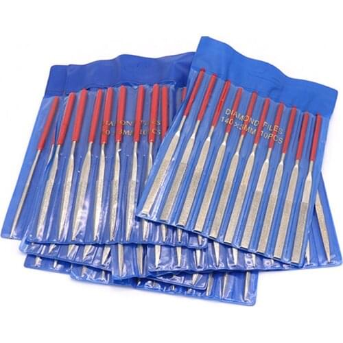 10pcs/set Diamond Coated Mini Needle File Set Carving Craft Tool Glass Stone Wood Craft Tool Grinding Tool