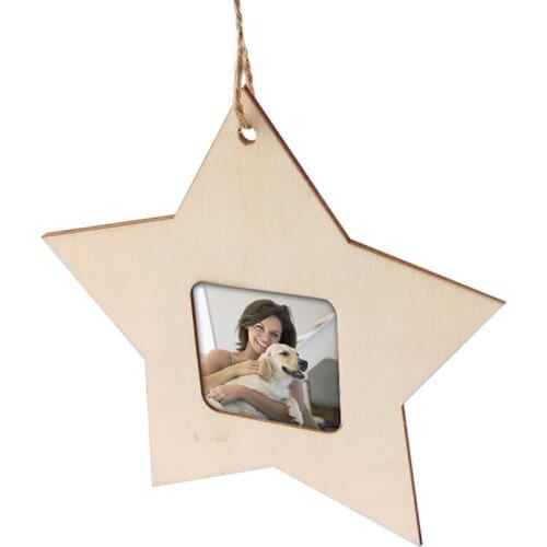 10 Pcs/lot DIY Wood Photo Frame Hanging Wall Photos Picture Frame With Clips and Rope For Family Memory