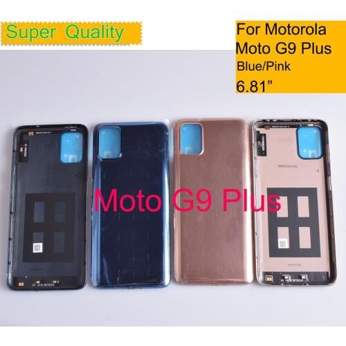 10Pcs/Lot For Motorola Moto G9 Plus Housing Battery Cover Back Cover Case Rear Door Chassis Shell G9 Plus Replacement