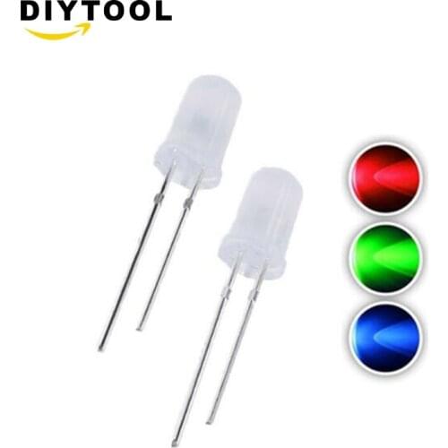 20pcs 5mm Diffused RGB Rainbow Slow Langsam Flashing Red Green Blue A2TD