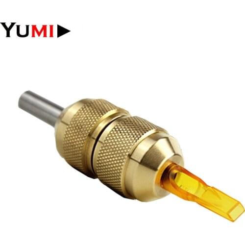 25mm Copper Tattoo Grip Handle Tube Auto-Lock Tattoo Machine Grip Anti-Slip For Tattoo Supplies Body Art Tools Permanent Makeup