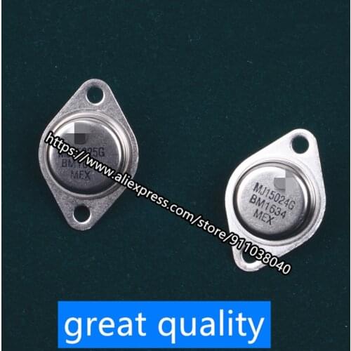 5set/lot Original imported MJ15024G/MJ15025G each with 5 in-line gold-sealed iron caps and high-power audio tubes