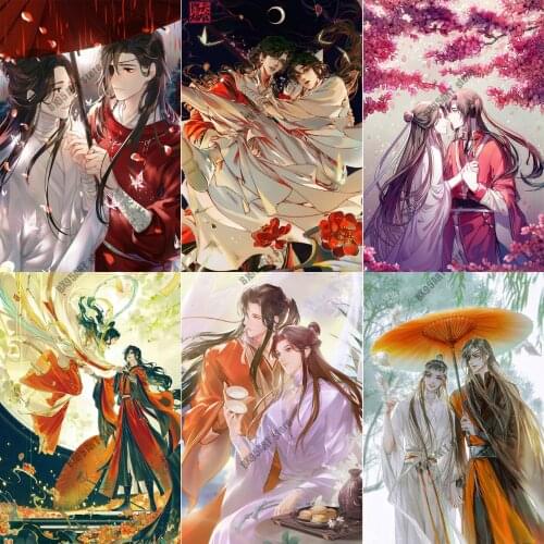 5D DIY Diamond Painting Heaven Officials Blessing Anime Full Drill Embroidery Mosaic Picture Cross Stitch Kits Home Decor Gift