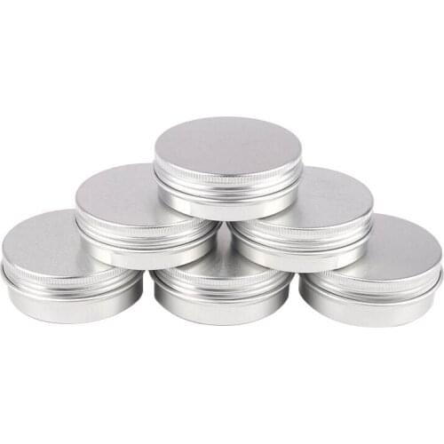 20 x 60G aluminum silver cosmetic skincare cream jar 2oz metal candle container