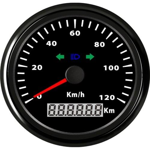 85mm Car Boat Speedometer Gauge 120Km/h 200km/h Speed Gauge fit Car Boat Motorcycle with Backlight