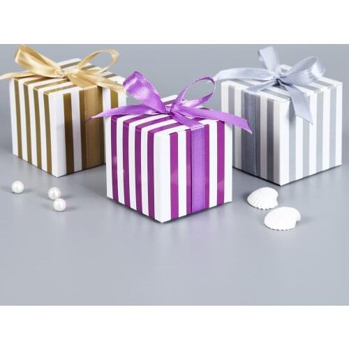 10Pcs/Bag Candy Box Paper Wedding Favors Travel Paper Gift Packaging Boxes Birthday Baby Shower Party Supplier