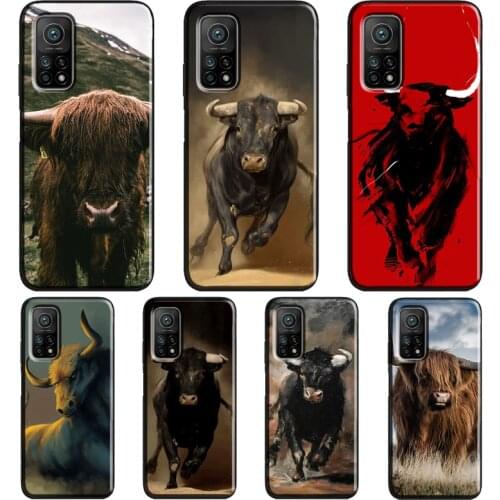 Bull Animal Case For Xiaomi Mi 11 Ultra 9 10 Lite Mi 10T Pro Note 10 Lite Cover For POCO X3 Pro M3 F3