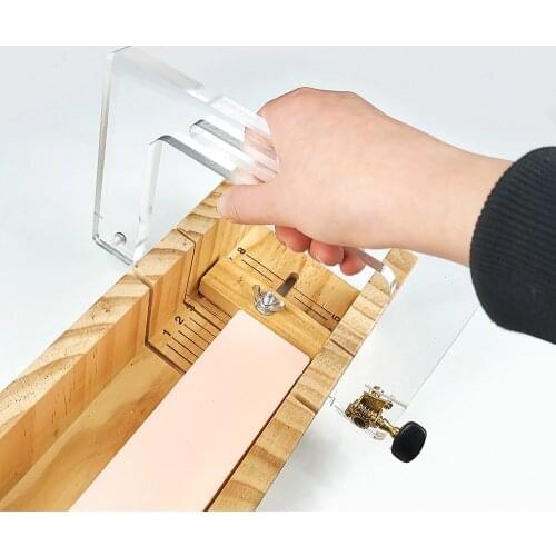 Wood box with stainless cutter bit Soap Cutter Tool Set-3 Wood Multifunction Adjustable Loaf Cutting Box Stainless for cut soap