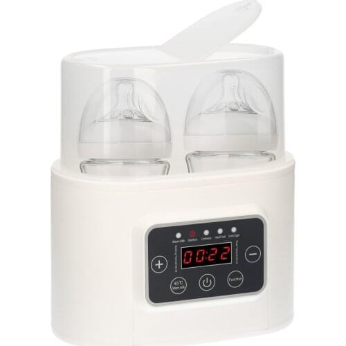 Baby Bottle Warmer 5-in-1 Digital Baby Food Warmer with Timer Digital Display Double Bottle Portable Warmer for Breastmilk