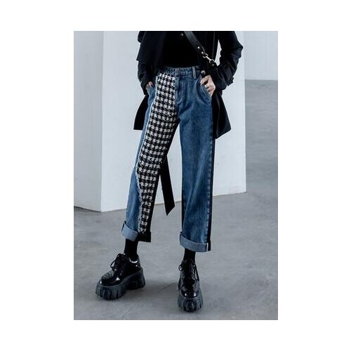 Jeans Womens Spring 2021 New Style Nine Pants Wide Leg Pants Straight Loose Pants Personalized Fashion Pants Fashion Jeans