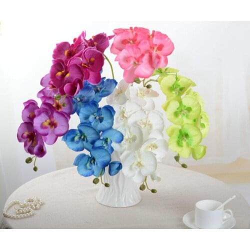 Artificial Butterfly Orchid Silk Flower Home Wedding Party Phalaenopsis Decoration Flower Supplies LX9419